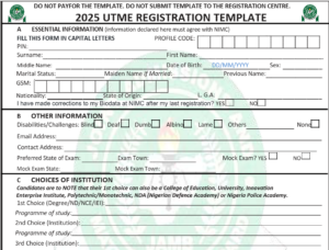 jamb registration form